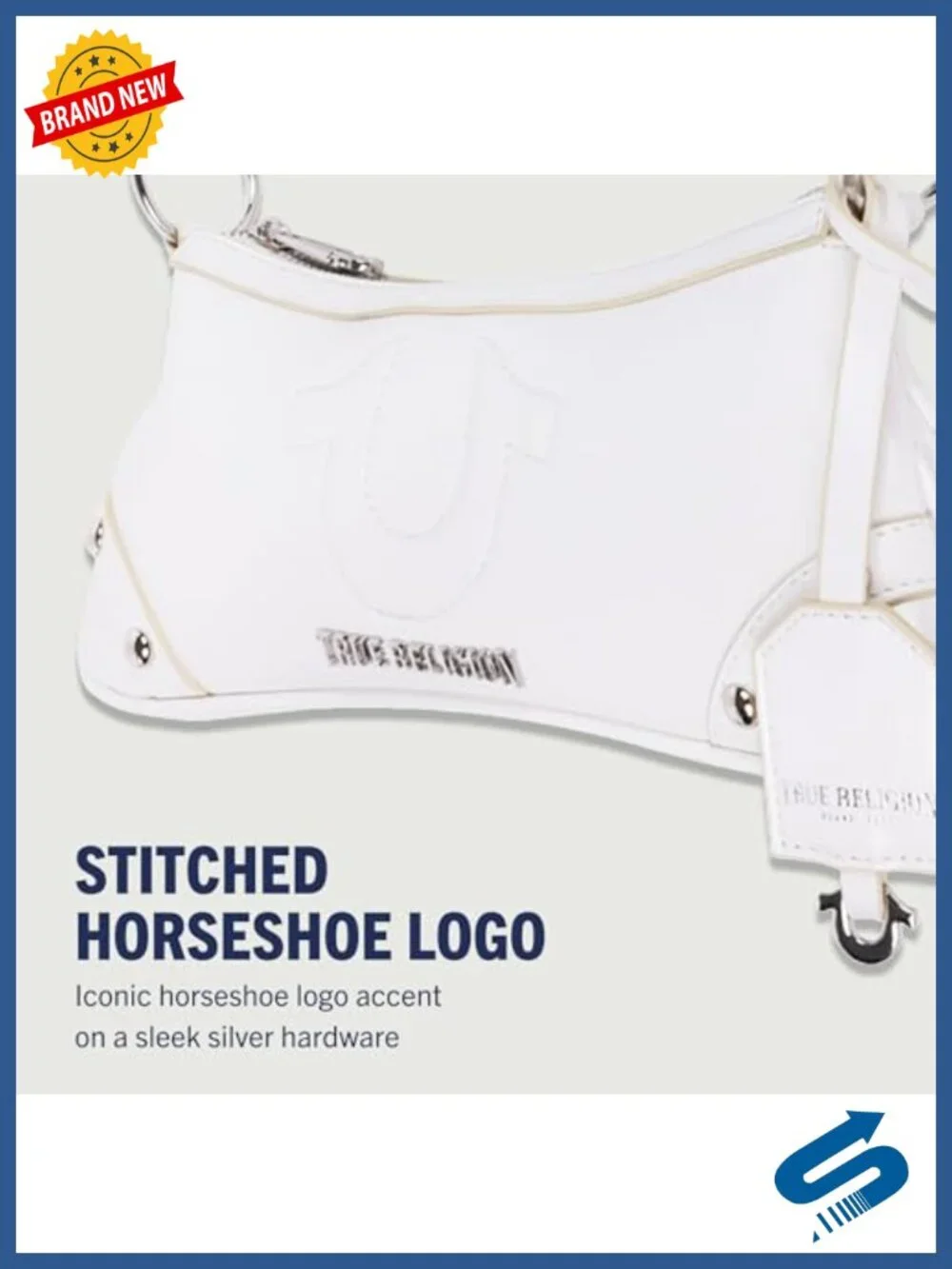 Mini Shoulder Bag with Gold Hardware and Zip-Top Closure